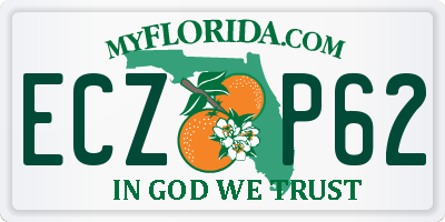 FL license plate ECZP62