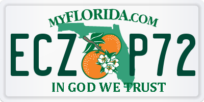 FL license plate ECZP72