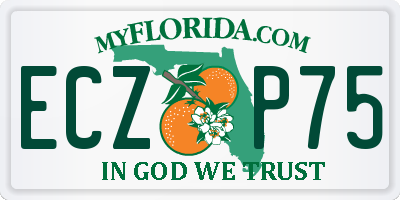 FL license plate ECZP75