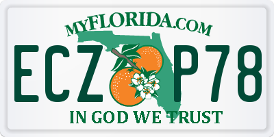 FL license plate ECZP78