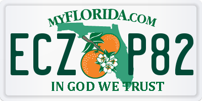 FL license plate ECZP82