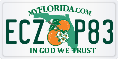 FL license plate ECZP83