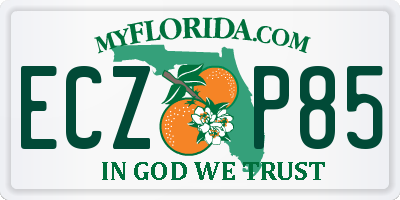 FL license plate ECZP85
