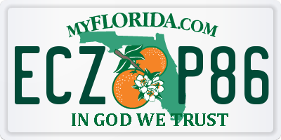 FL license plate ECZP86