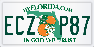 FL license plate ECZP87