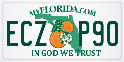 FL license plate ECZP90