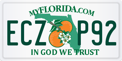 FL license plate ECZP92