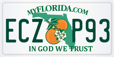 FL license plate ECZP93