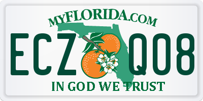 FL license plate ECZQ08