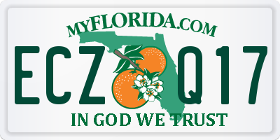 FL license plate ECZQ17