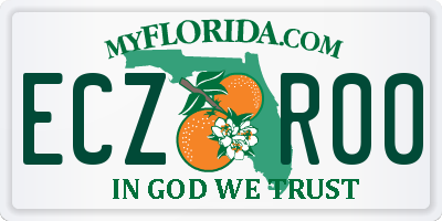 FL license plate ECZR00
