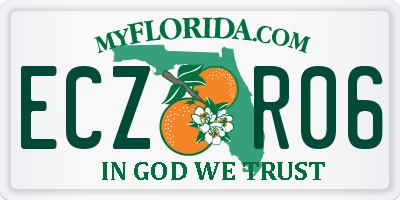FL license plate ECZR06
