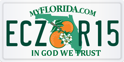 FL license plate ECZR15