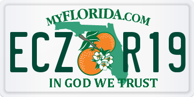 FL license plate ECZR19