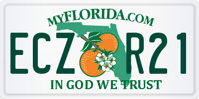 FL license plate ECZR21