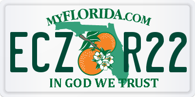 FL license plate ECZR22