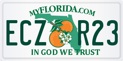 FL license plate ECZR23