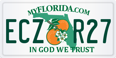FL license plate ECZR27