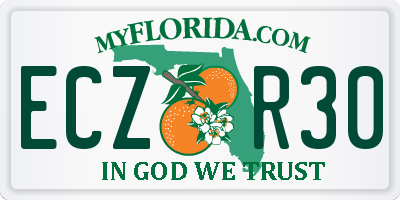 FL license plate ECZR30