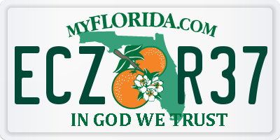 FL license plate ECZR37