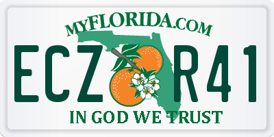 FL license plate ECZR41