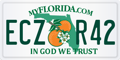 FL license plate ECZR42