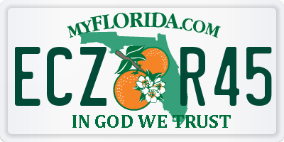 FL license plate ECZR45