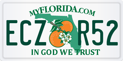 FL license plate ECZR52