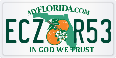 FL license plate ECZR53