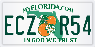 FL license plate ECZR54