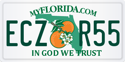 FL license plate ECZR55