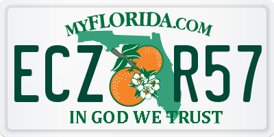 FL license plate ECZR57