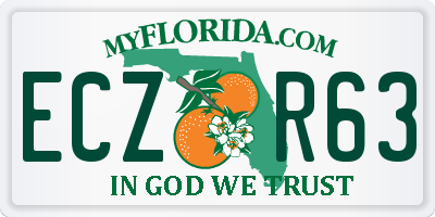 FL license plate ECZR63