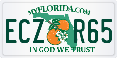 FL license plate ECZR65