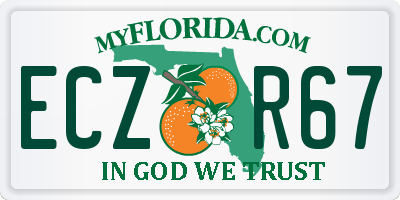 FL license plate ECZR67