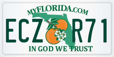 FL license plate ECZR71