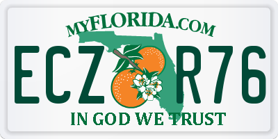 FL license plate ECZR76