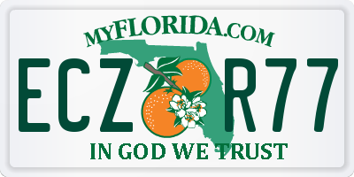 FL license plate ECZR77