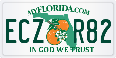 FL license plate ECZR82