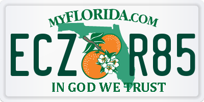 FL license plate ECZR85