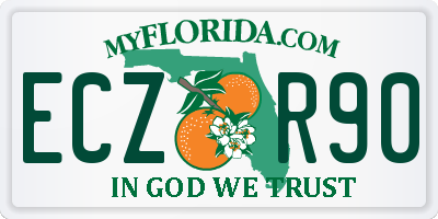 FL license plate ECZR90