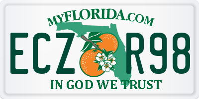 FL license plate ECZR98