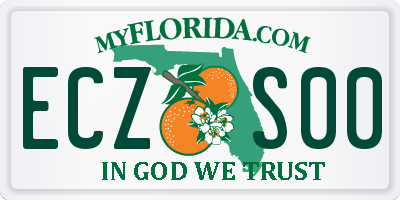 FL license plate ECZS00