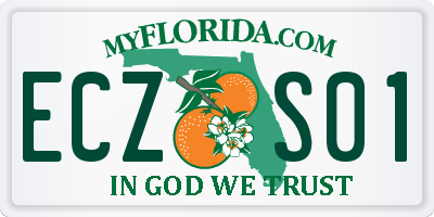 FL license plate ECZS01