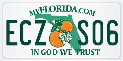 FL license plate ECZS06