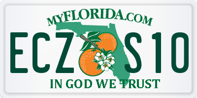 FL license plate ECZS10
