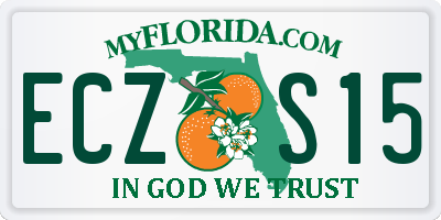 FL license plate ECZS15