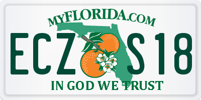 FL license plate ECZS18