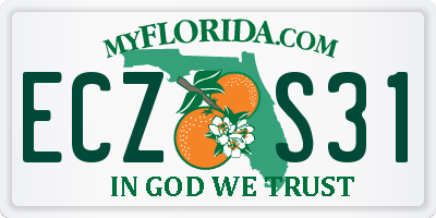 FL license plate ECZS31