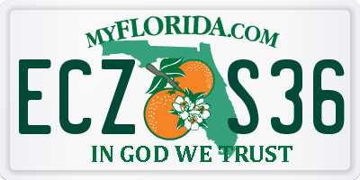 FL license plate ECZS36